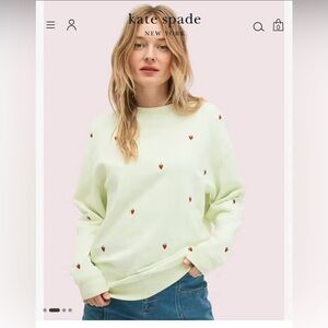 Kate Spade Embroidered Berry Sweatshirt